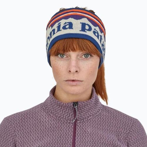 Fascia donna Patagonia Powder Town fitz roy sunrise knit/birch white