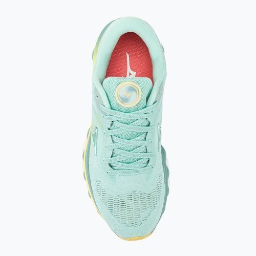 Scarpe da corsa da donna Mizuno Wave Sky 7 blu uovo/bianco/sole