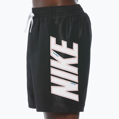 Pantaloncini da bagno Nike Big Block 7" Volley da uomo, nero