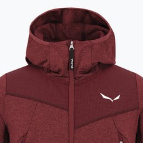 Felpa trekking da bambino Salewa Agner Melange PL FZ Hoody syrah