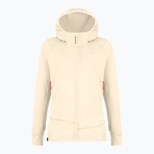 Felpa trekking donna Salewa Puez PL con cappuccio, color avena