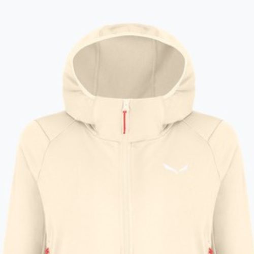 Felpa trekking donna Salewa Puez PL con cappuccio, color avena