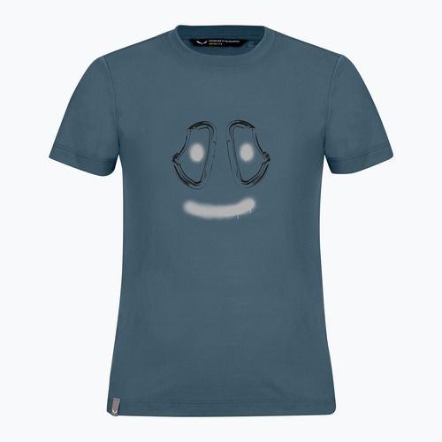 Maglietta da trekking Salewa Graphic Dry blu java per bambini