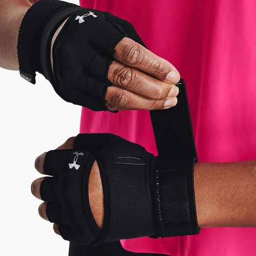 Guanti da allenamento da donna Under Armour M'S Weightlifting nero/nero/argento