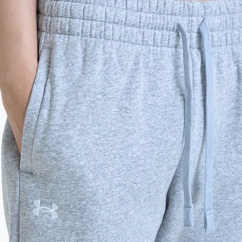 Pantaloni Under Armour Rival Fleece Joggers mod grigio chiaro/bianco