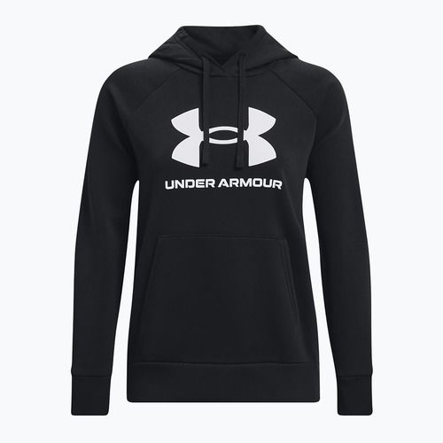 Felpa da donna Under Armour Rival Fleece Big Logo Hoody nero/bianco