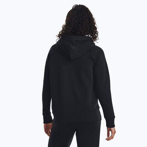 Felpa da donna Under Armour Rival Fleece Big Logo Hoody nero/bianco