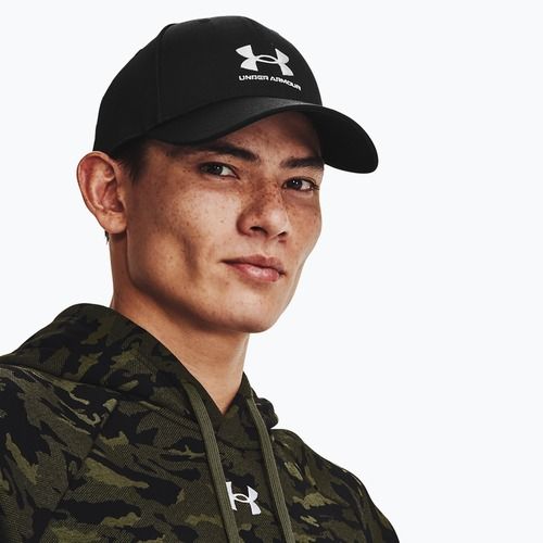 Berretto da baseball Under Armour Lockup Adj bianco/nero da uomo