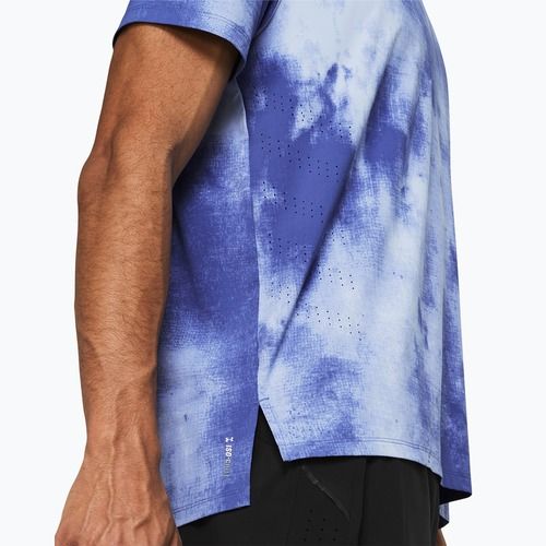 Canotta da corsa maschile Under Armour Laser Wash celeste/starlight/riflettente