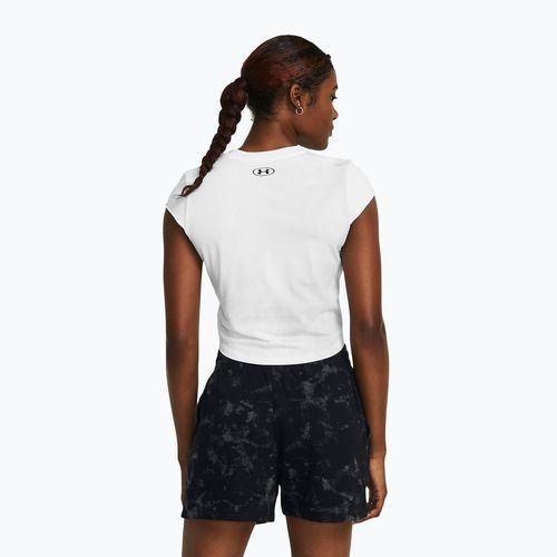 Berretto Under Armour Project Underground a maniche lunghe da allenamento da donna, bianco/nero