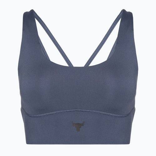 Under Armour Project Rock LG Grind Sportlette leggings da allenamento da donna grigio acquazzone/nero