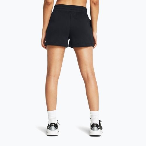 Pantaloncini da allenamento Under Armour Rival Fleece donna nero/bianco