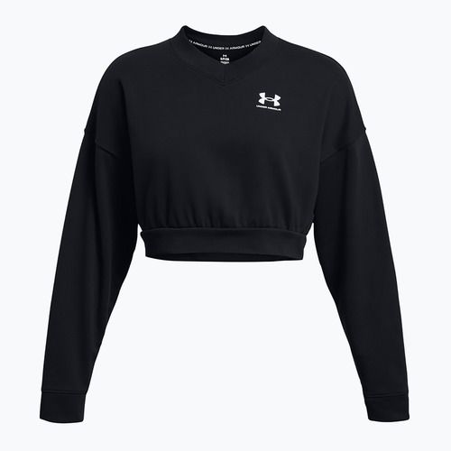 Felpa da allenamento Under Armour donna Rival Terry Os Crop Crew nero/bianco