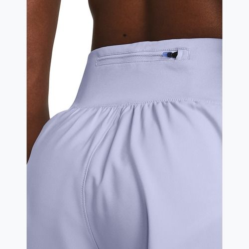 Pantaloncini da corsa Under Armour Fly By Elite 5" donna celeste/celeste/riflettente