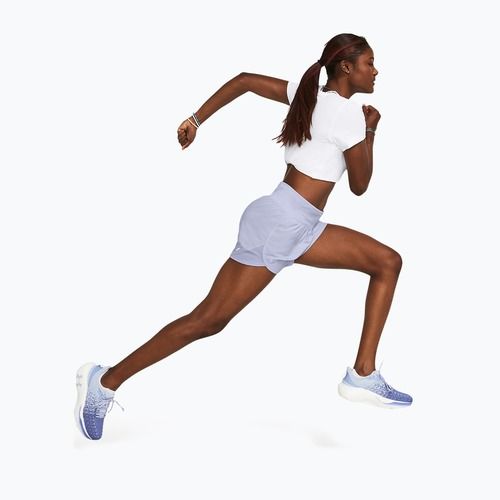 Pantaloncini da corsa Under Armour Fly By Elite 5" donna celeste/celeste/riflettente