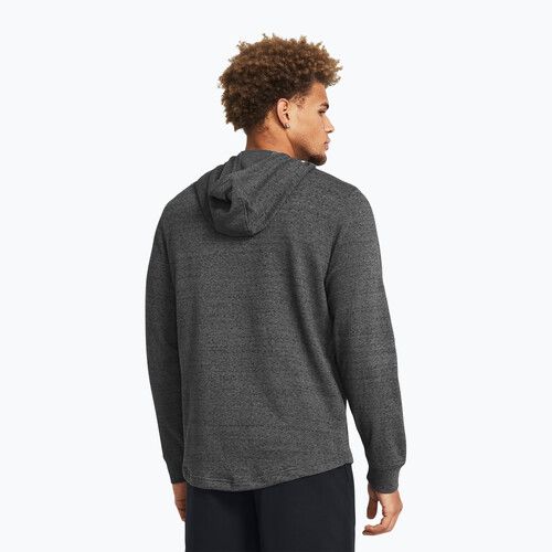 Felpa da uomo Under Armour Rival Terry Graphic Hood, colore nero/castano