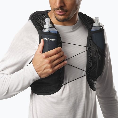 Salomon Active Skin 4 set gilet da corsa nero/metallo