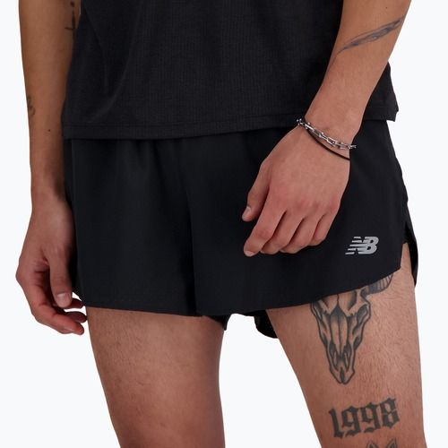 Pantaloncini da corsa New Balance RC Seamless 3 Inch Split da uomo, nero