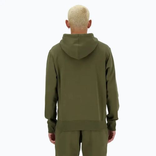 Felpa con cappuccio New Balance Core Fleece Uomo, muschio scuro