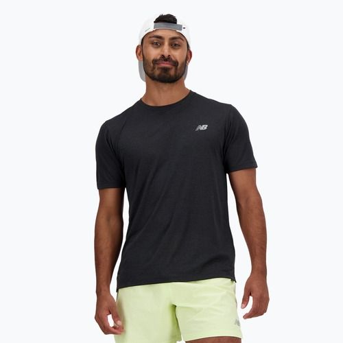 Maglietta New Balance Athletics Run nera da uomo