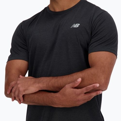 Maglietta New Balance Athletics Run nera da uomo
