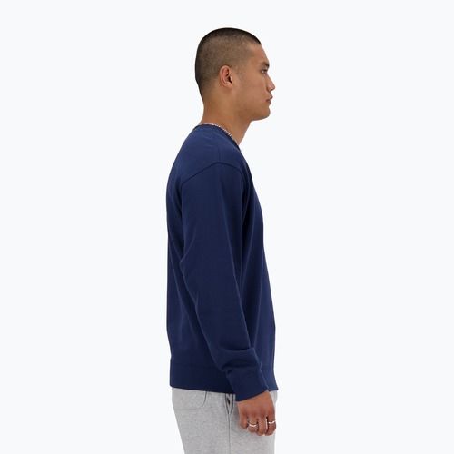 Felpa New Balance Stacked Logo French Terry Crew Uomo nb navy