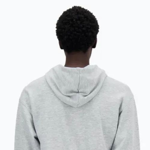 Felpa con cappuccio New Balance Stacked Logo French Terry grigio atletico da uomo