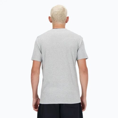 T-shirt New Balance Stacked Logo grigio atletico da uomo