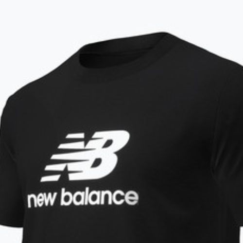 Maglietta New Balance Stacked Logo uomo, nero