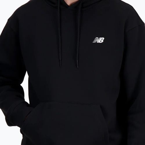 Felpa con cappuccio New Balance Small Logo French Terry nero Uomo
