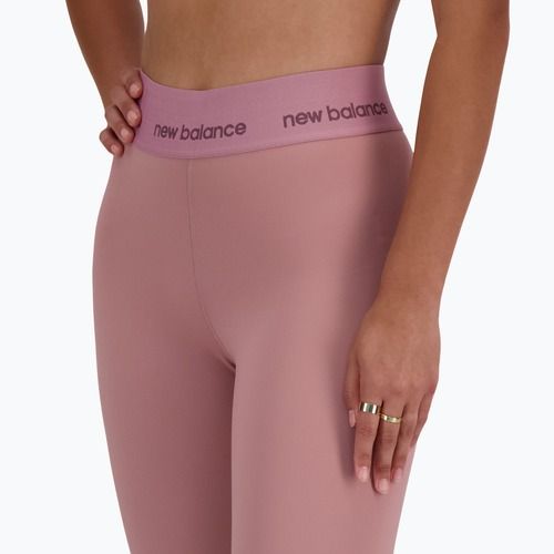 Leggings da donna New Balance Sleek High Rise 25 inch rosewood