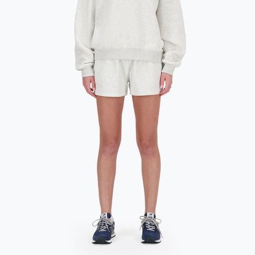 Pantaloncini New Balance French Terry ash heather da donna
