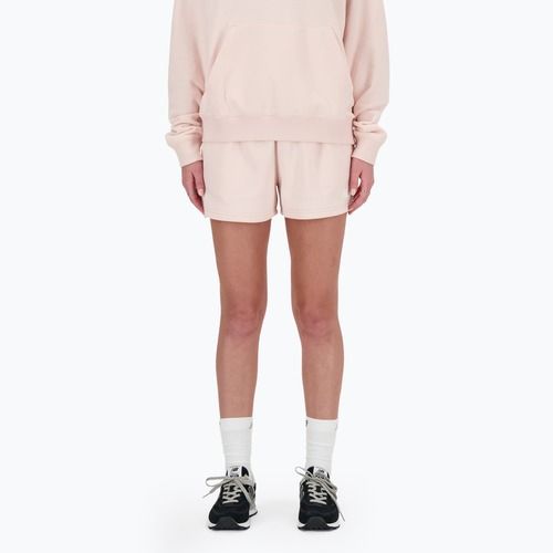 Pantaloncini New Balance French Terry da donna, quarzo