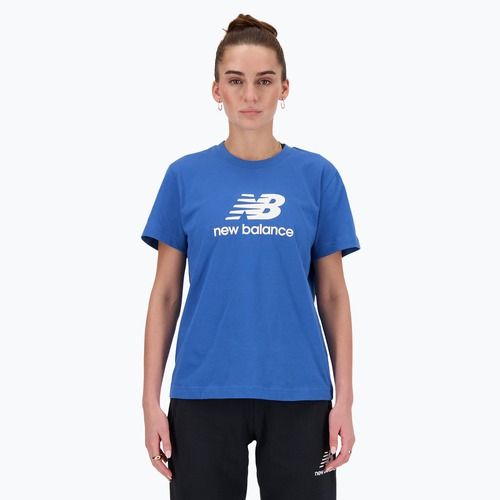Maglietta New Balance Jersey Stacked Logo Donna bluagat