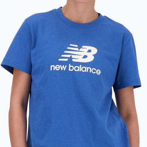 Maglietta New Balance Jersey Stacked Logo Donna bluagat