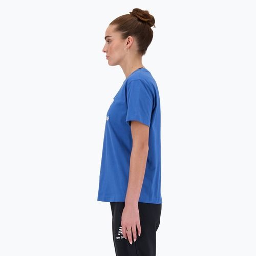 Maglietta New Balance Jersey Stacked Logo Donna bluagat