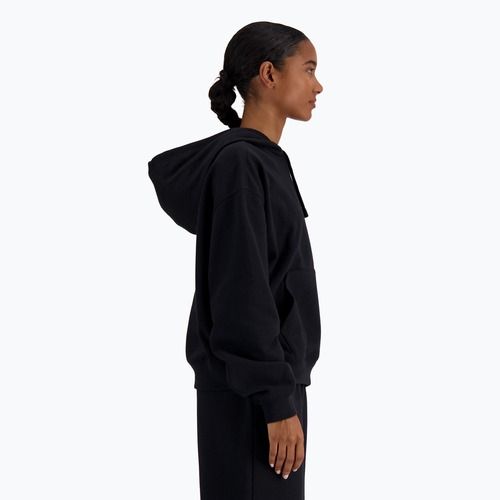 Felpa con cappuccio New Balance French Terry Small Logo donna, nero