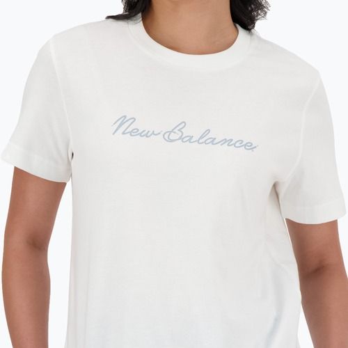 Maglietta New Balance Script da donna, bianco
