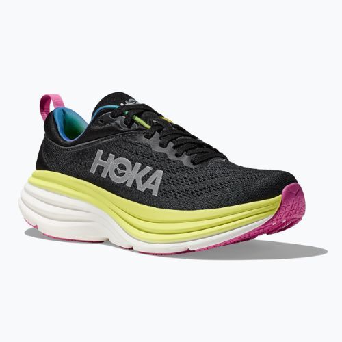 Scarpe da corsa da uomo HOKA Bondi 8 nere/citrus glow