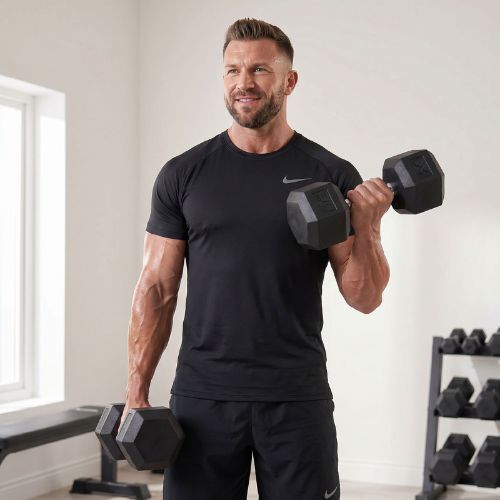 Manubri gommati XTREXO Hex 30 kg