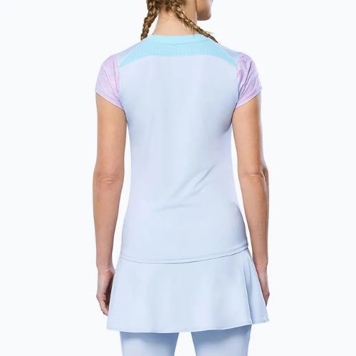 Maglietta da tennis da donna Mizuno Charge Printed Tee blu alogeno