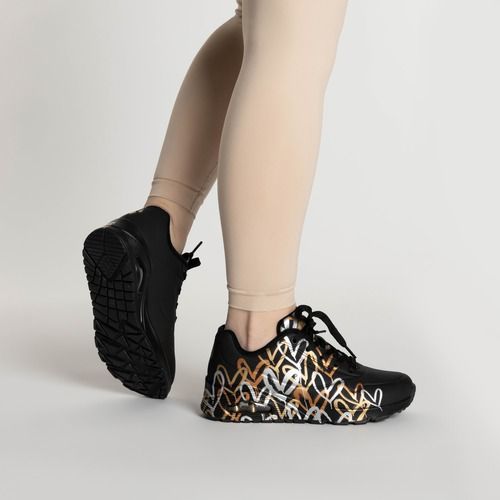 SKECHERS scarpe da donna Uno Metallic Love nero/metallizzato