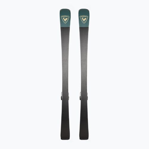 Sci da discesa femminile Rossignol Nova 10 + attacchi XP11 nero/verde metallizzato