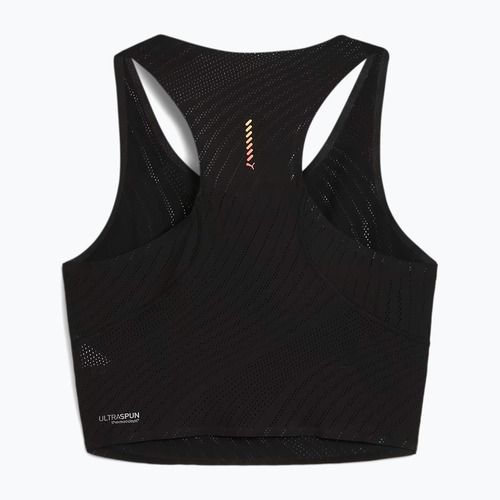 Top da corsa da donna PUMA Run Ultraspun Crop puma nero/fuoco