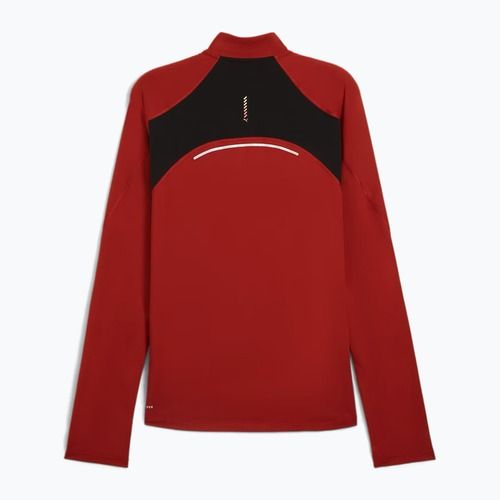 Felpa running da uomo PUMA Run Cloudspun 1/4 Zip mars red