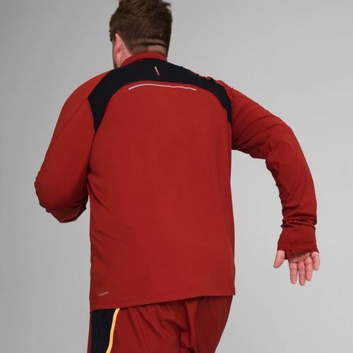 Felpa running da uomo PUMA Run Cloudspun 1/4 Zip mars red