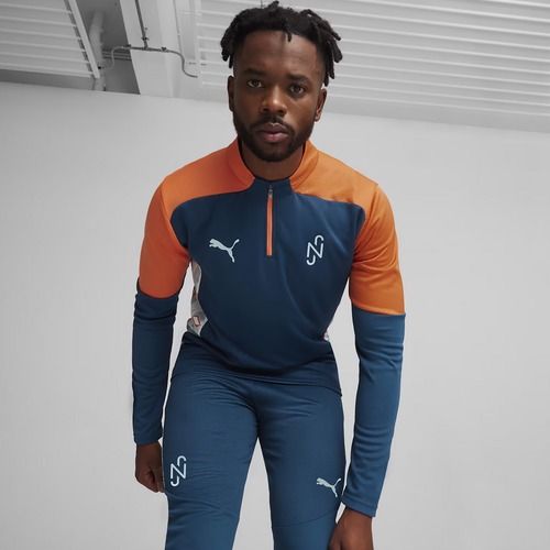 Felpa PUMA Neymar Jr Creativity Football Uomo 1/4 Zip Top oceano tropicale/calore caldo