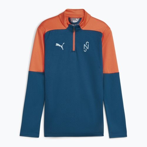 PUMA Neymar JR Creativity 1/4 Zip Top felpa calcio bambino oceano tropicale/caldo
