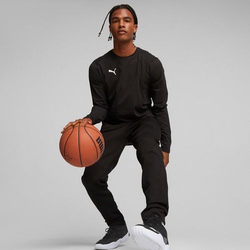 Pallacanestro Uomo Maniche lunghe PUMA Hoops Team Drycell LS Tee puma nero