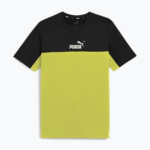 PUMA ESS+ Block Tee Uomo puma nero/lime sheen